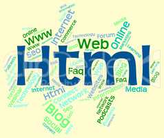 Html Word Indicates World Wide Web And Code