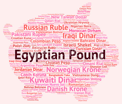Egyptian Pound Represents Worldwide Trading And Banknotes