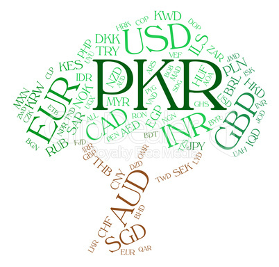 Pkr Currency Indicates Pakistani Rupees And Broker