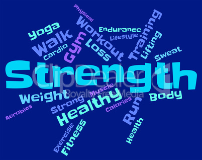 Strength Words Means Tough Force And Sturdiness