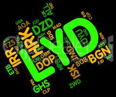 Lyd Currency Represents Worldwide Trading And Currencies