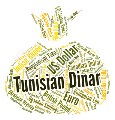 Tunisian Dinar Shows Worldwide Trading And Currencies