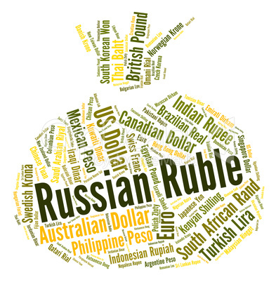 Russian Ruble Shows Worldwide Trading And Foreign