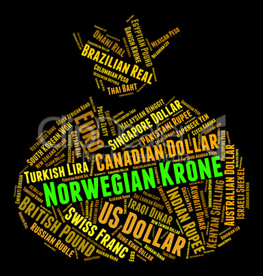 Norwegian Krone Means Currency Exchange And Broker