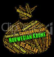 Norwegian Krone Means Currency Exchange And Broker