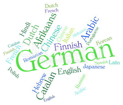 German Language Means Word Words And Text