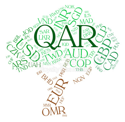 Qar Currency Indicates Exchange Rate And Fx