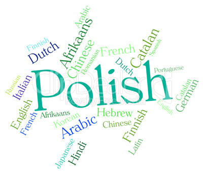 Polish Language Represents Lingo Word And Translate