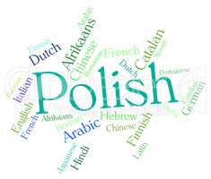 Polish Language Represents Lingo Word And Translate