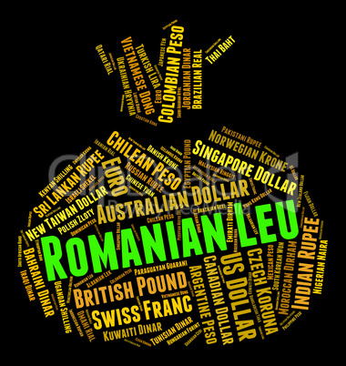 Romanian Leu Indicates Foreign Exchange And Banknote