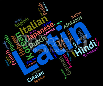 Latin Language Means Words Communication And Word