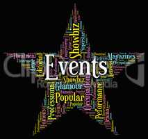 Events Star Represents Wordcloud Words And Function