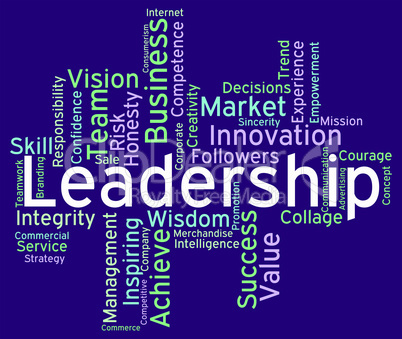 Leadership Words Represents Influence Guidance And Control