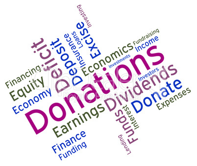 Donation Word Means Contribution Donate And Contributors