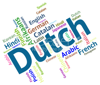 Dutch Language Represents The Netherlands And Foreign