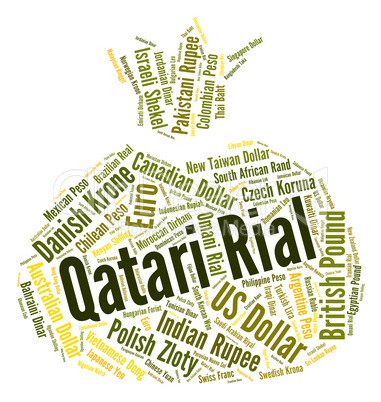Qatari Rial Indicates Foreign Exchange And Coin
