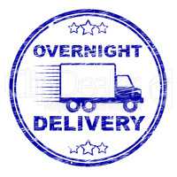 Overnight Delivery Stamp Shows Next Day And Courier