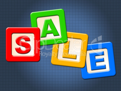 Sale Kids Blocks Indicates Youths Youngsters And Youth
