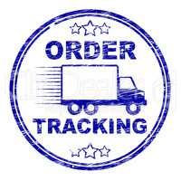 Order Tracking Stamp Means Logistics Trackable And Shipping