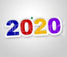 New Year Indicates Two Thousand Twenty And Annual