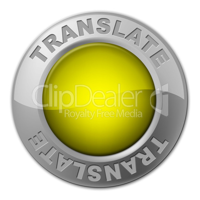 Translate Button Means Vocabulary Language And Multi-Lingual