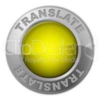 Translate Button Means Vocabulary Language And Multi-Lingual