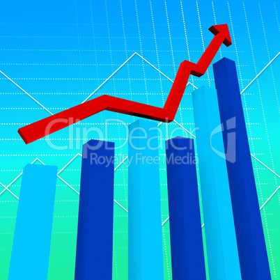 Business Graph Represents Data Graphs And Finance