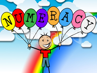 Numeracy Balloons Represents Numeric Count And Numeral