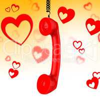 Romantic Call Represents Conversation Fondness And Discussion