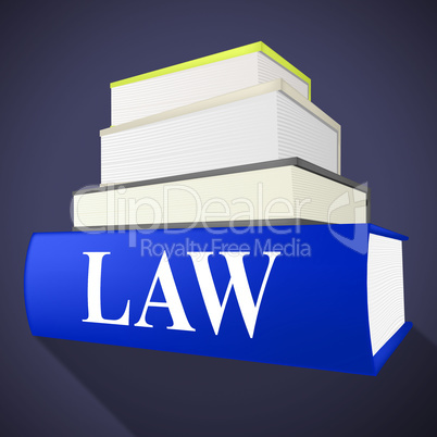 Law Book Shows Legality Lawyer And Court