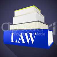 Law Book Shows Legality Lawyer And Court