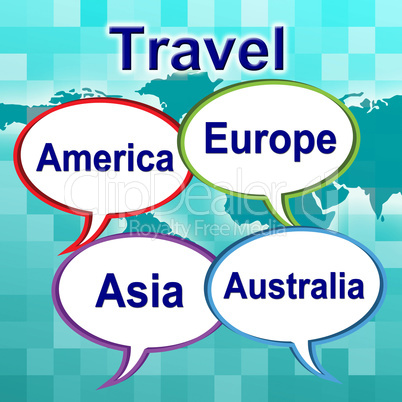 Travel Words Shows Traveller Travelled And Travels