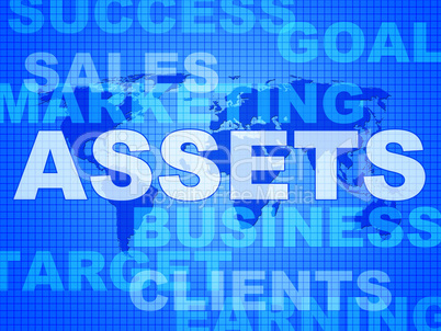 Assets Words Shows Wealth Valuables And Goods