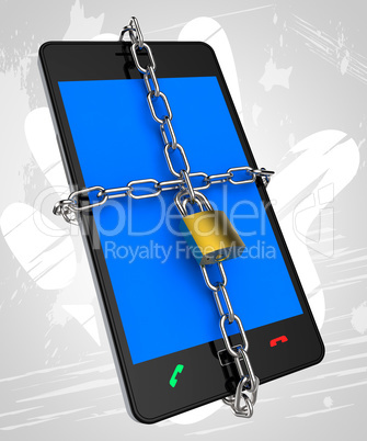 Smartphone Locked Means Security Secured And Protect