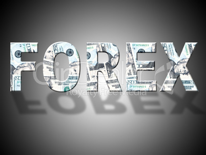 Forex Dollars Shows Foreign Currency And Banking