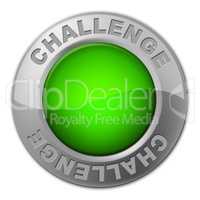 Challenge Button Indicates Overcome Obstacles And Challenges