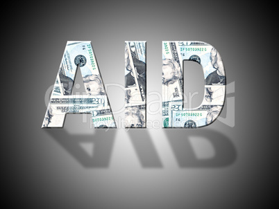 Aid Dollars Represents Answer Cash And Volunteer