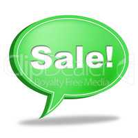 Sale Message Represents Correspond Merchandise And Discounts