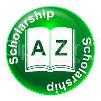 Scholarship Badge Means Diploma Educational And Academic