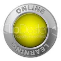 Online Button Represents World Wide Web And Knob