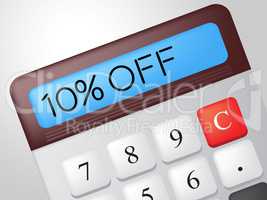 Ten Percent Off Indicates Calculate Offer And Sale