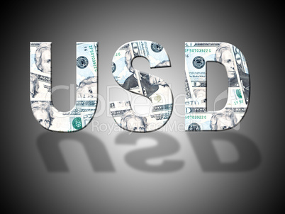 Usd Letters Represents United States And Bank