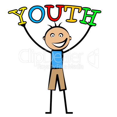 Youth Boy Indicates Kids Kid And Children