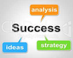 Success Words Indicates Succeed Resolution And Victors