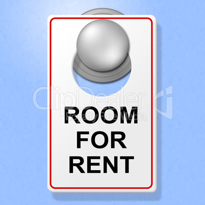Room For Rent Means Place To Stay And Book