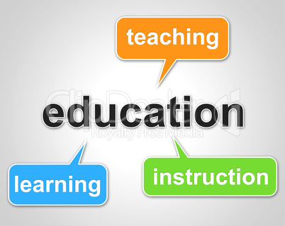 Education Words Represents Learning Tutoring And Schooling