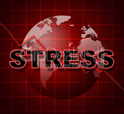 Stress Graph Represents Profit Pressure And Stressing