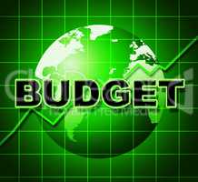 Budget Graph Means Costing Expenditure And Statistic