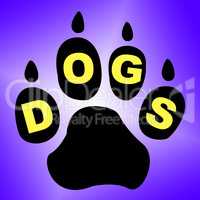 Dogs Paw Means Pets Pup And Pedigree