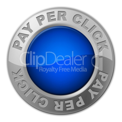 Ppc Button Shows Pay Per Click And Advertising